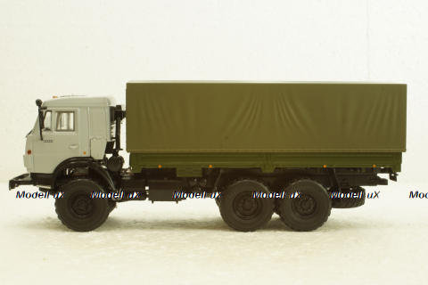 Камаз-53501 с тентом, серый/зеленый, АвтоИстория 1:43