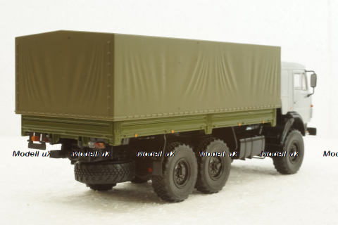 Камаз-53501 с тентом, серый/зеленый, АвтоИстория 1:43