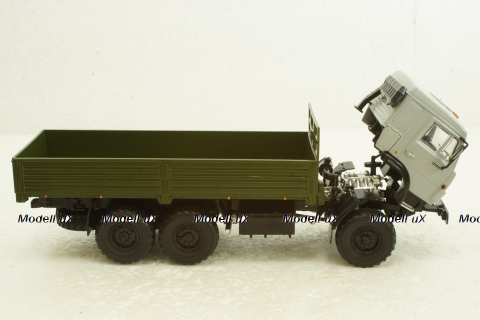 Камаз-53501 с тентом, серый/зеленый, АвтоИстория 1:43