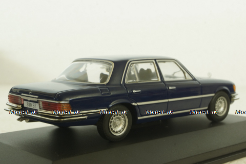 Mercedes 280SE W116  S-Klasse(1972), dark blue, IXO 1:43
