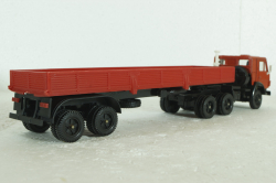 Камаз-5410, с полуприцепом красный,Элекон 1:43