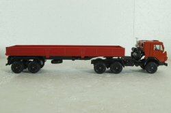 Камаз-5410, с полуприцепом красный,Элекон 1:43