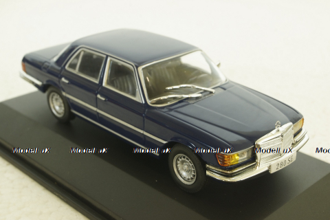 Mercedes 280SE W116  S-Klasse(1972), dark blue, IXO 1:43