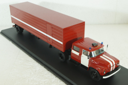 Зил-130 с п/полуприцем ОДАЗ-9958 пожарный, передвижная дымокамера, 1991г., TruckTyr 1:43