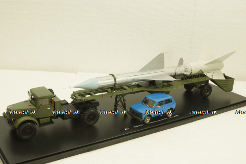 Маз-502В с Транспортером ракеты ЗРК "Даль" 1958г.,  TruckTyr 1:43