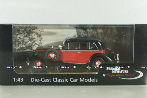 Maybach SW38 Hard top Spohn (Closed) 1935, black/red, 43702, Signature Model 1:43