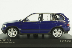 BMW X5 4.8I  E53 1999, purple metallic, 431028475, Minichamps 1:43 