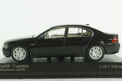 BMW 745I E65 2001, black metallic, 431020202, Minichamps 1:43 