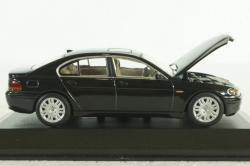 BMW 745I E65 2001, black metallic, 431020202, Minichamps 1:43 
