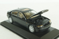BMW 745I E65 2001, black metallic, 431020202, Minichamps 1:43 