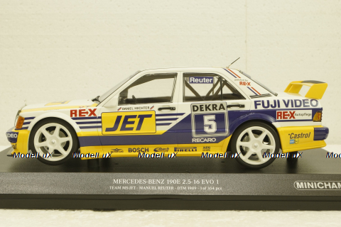 Mercedes 190E 2.5-16 Evo 5 DTM 1989, Team MS-JET,  MANUEL REUTER, DTM, 155893605, Minichamps 1:18