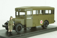 Зис-8 медицинский, с фигуркой санитарки, Miniclassic 1:43