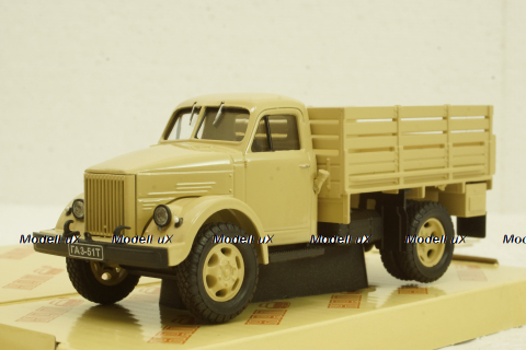 Газ-51Т борт, бежевый, H256-2, Наш Автопром 1:43