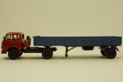 Маз-504 с п/прицепом 9380 красный/синий 1981, Н862, Наш Автопром 1:43