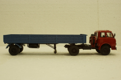 Маз-504 с п/прицепом 9380 красный/синий 1981, Н862, Наш Автопром 1:43