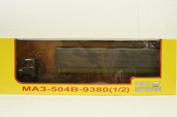 Маз-504В с п/прицепом 9380 (1/2) зеленый, Н787, Наш Автопром 1:43