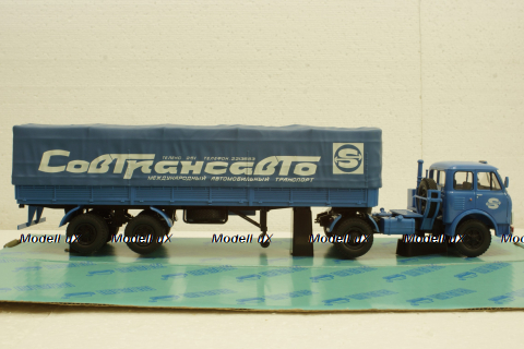 Маз-504В с п/прицепом 5205А Совтрансавто синий, Н786, Наш Автопром 1:43