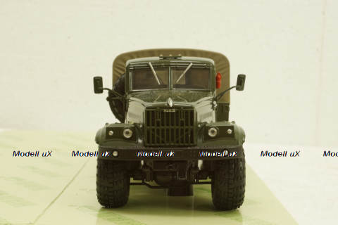 Краз-255Б борт с тентом зеленый 1969 зеленый, Н289, Наш Автопром 1:43