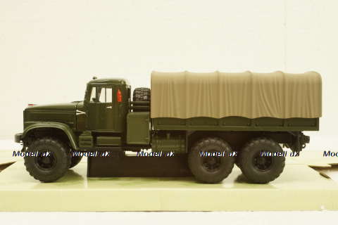 Краз-255Б борт с тентом зеленый 1969 зеленый, Н289, Наш Автопром 1:43