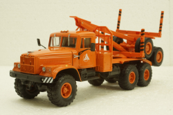 Краз-255Л1 лесовоз, оранжевый, Н727, Наш Автопром 1:43