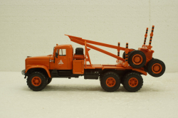 Краз-255Л1 лесовоз, оранжевый, Н727, Наш Автопром 1:43