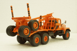 Краз-255Л1 лесовоз, оранжевый, Н727, Наш Автопром 1:43