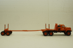 Краз-255Л1 лесовоз, оранжевый, Н727, Наш Автопром 1:43