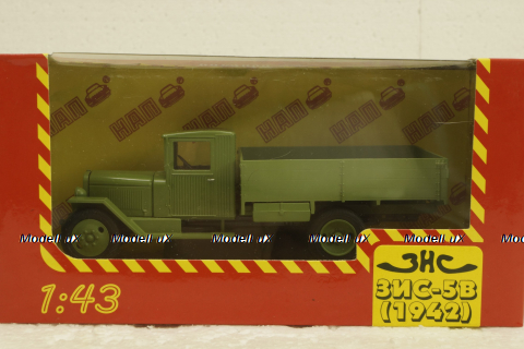 Зис-5В (1942), бортовой, зеленый, Н227, Наш Автопром 1:43