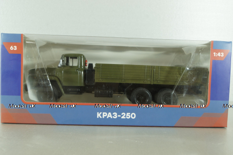 Краз-250 бортовой, хаки,  Легендарные грузовики СССР №63