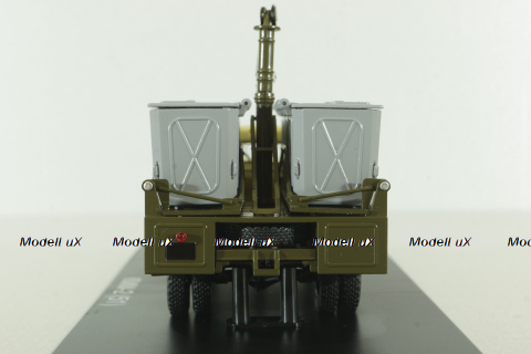КММ-2 контейнерный мусоровоз на шасси ГАЗ-51Д 1958, желт/корич/хаки SSM1583, SSM 1:43