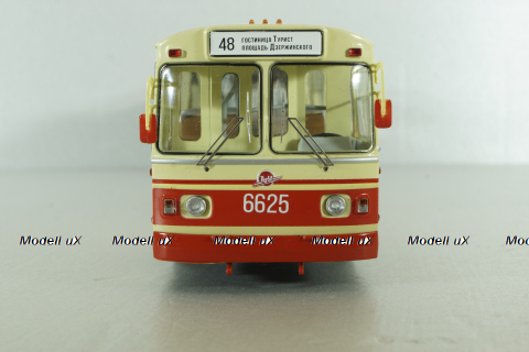 ЗИУ-10 троллейбус сочленённый 1978, бел/красн, SSM4052, SSM 1:43