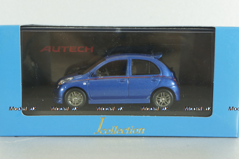 Nissan March/Nissan Micra 15SR-A with NISMO Stripe, Metallic Blue,18010SR, J-Collection 1:43