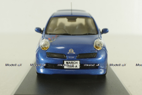 Nissan March/Nissan Micra 15SR-A with NISMO Stripe, Metallic Blue,18010SR, J-Collection 1:43