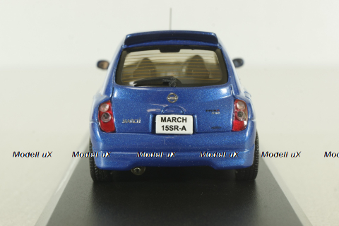 Nissan March/Nissan Micra 15SR-A with NISMO Stripe, Metallic Blue,18010SR, J-Collection 1:43