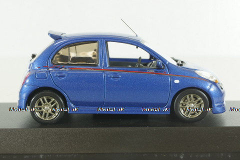 Nissan March/Nissan Micra 15SR-A with NISMO Stripe, Metallic Blue,18010SR, J-Collection 1:43