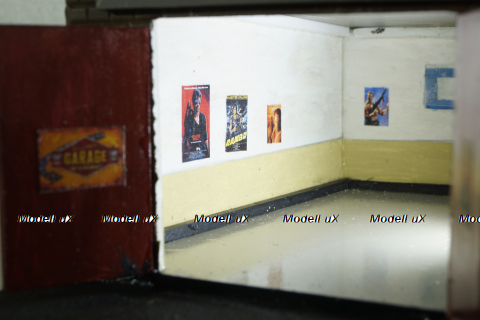 Диорама Гараж c эстакадой , Modellux 1:43