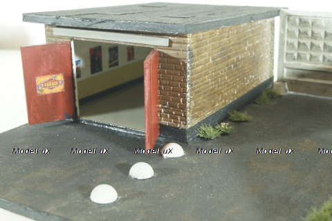 Диорама Гараж c эстакадой , Modellux 1:43