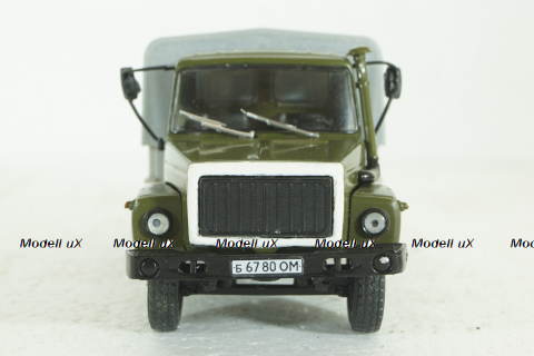 Газ-3309, зеленый/серый, Наши Грузовики 1:43 (конверсия)