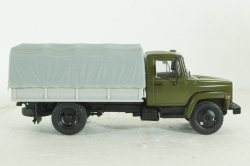 Газ-3309, зеленый/серый, Наши Грузовики 1:43 (конверсия)