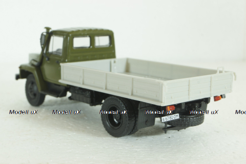 Газ-3309, зеленый/серый, Наши Грузовики 1:43 (конверсия)