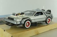 DeLorean Time Machine from movie Back to the Future III, 22444, Welly 1:24