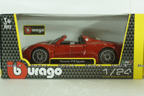 Porsche 918 Spyder 2010, red, BU21076R, Burago 1:24