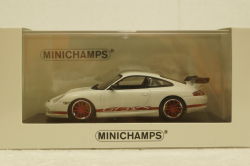 Porsche 911 (996) GT3 RS 2002, white/red rims, 403062028, Minichamps 1:43