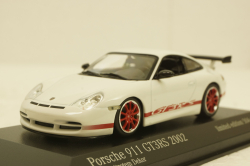 Porsche 911 (996) GT3 RS 2002, white/red rims, 403062028, Minichamps 1:43