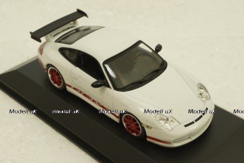 Porsche 911 (996) GT3 RS 2002, white/red rims, 403062028, Minichamps 1:43