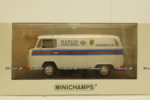 Volkswagen T2 Delivery Van, Porsche Renndienst Martini design, 943053065, Minichamps 1:43