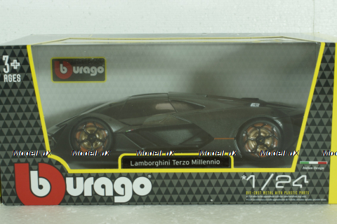 Lamborghini Terzo Millenio 2020, carbon, grey, BU21094Z, Burago 1:24