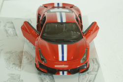 Ferrari 488 Pista 2018, red, BU26026R, Burago 1:24