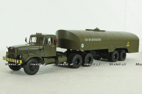 КрАЗ-258 с полуприцепом-цистерной ТЗ-22 (хаки), SSM7026, SSM 1:43