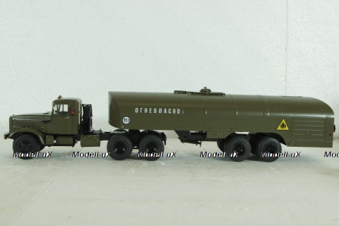 КрАЗ-258 с полуприцепом-цистерной ТЗ-22 (хаки), SSM7026, SSM 1:43